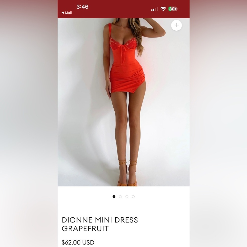 Dionne Mini Dress Grapefruit